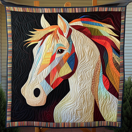 Freedom Hoofprints Quilted Blanket - Throw (55" x 60")