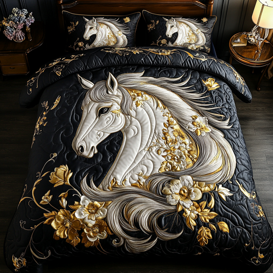 Freedom Run 3-Piece Quilted Bedding Set - Single (59" x 70")