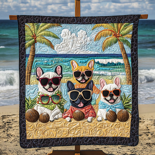French Bulldog Dreams Quilted Blanket - Throw (55" x 60")