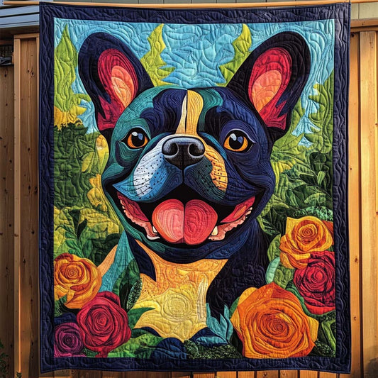 French Paw Quilted Blanket - Throw (55" x 60")