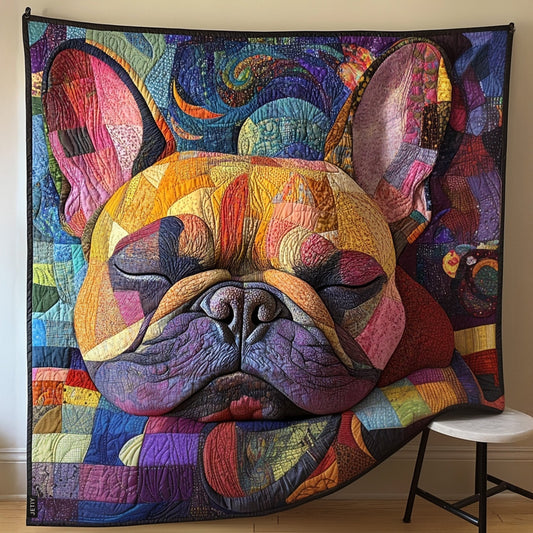 Frenchies Cozy Realm Quilted Blanket - Throw (55" x 60")