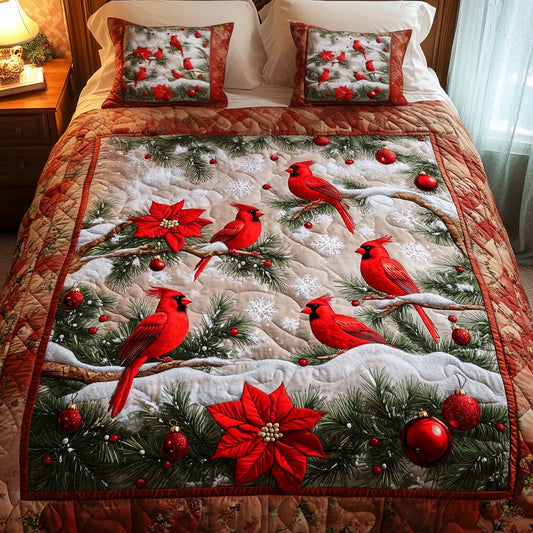 Frosted Harmony 3-Piece Quilted Bedding Set - Single (59" x 70")