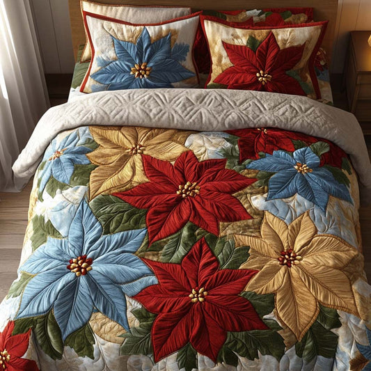 Frosted Elegance 3-Piece Quilted Bedding Set - Single (59" x 70")