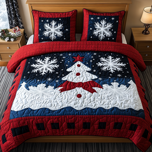 Frosted Forest 3-Piece Quilted Bedding Set - Single (59" x 70")