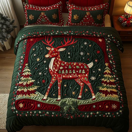 Frosted Forest 3-Piece Quilted Bedding Set - Single (59" x 70")