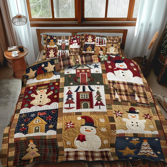 Frosty Festival 3-Piece Quilted Bedding Set - Single (59" x 70")