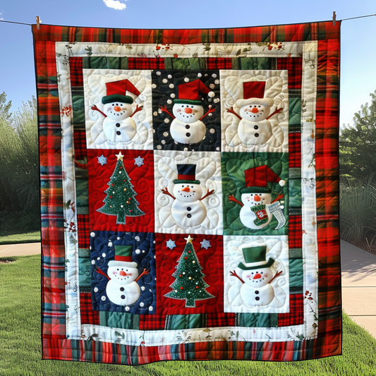 Frosty Friends Quilted Blanket - Throw (55" x 60")