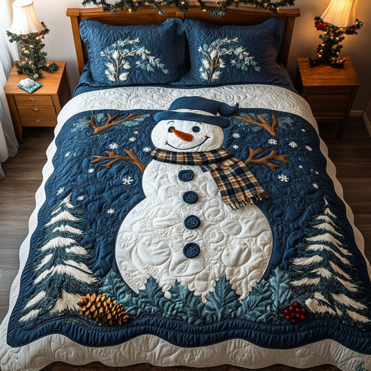 Frosty Festivities 3-Piece Quilted Bedding Set - Single (59" x 70")
