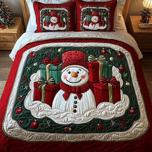 Frosty Festivities 3-Piece Quilted Bedding Set - Single (59" x 70")