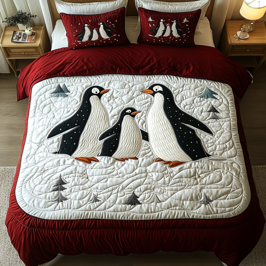Frosty Friends 3-Piece Quilted Bedding Set - Single (59" x 70")