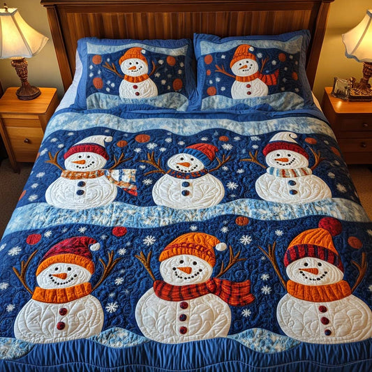 Frosty Friends 3-Piece Quilted Bedding Set - Single (59" x 70")