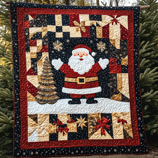 Frosty Winter Wonder Quilted Blanket - Throw (55" x 60")