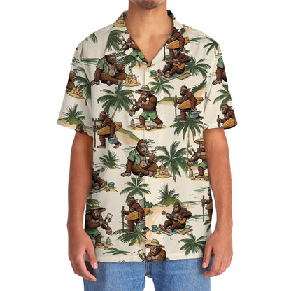 Funny Sasquatch Summer Vacation Hawaiian Shirt - 2XL - hawaiian shirt