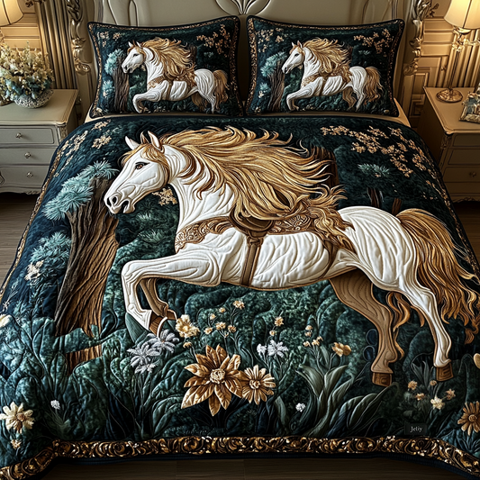 Gallant Grace 3-Piece Quilted Bedding Set - Single (59" x 70")