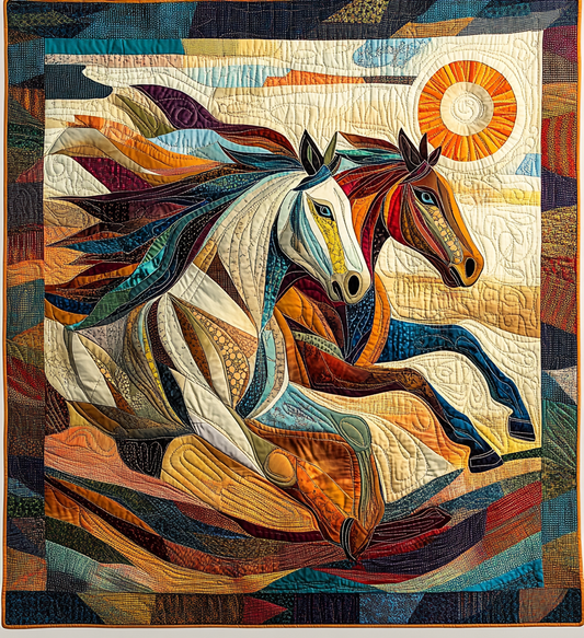 Galloping Dreams Quilted Blanket - Throw (55" x 60")