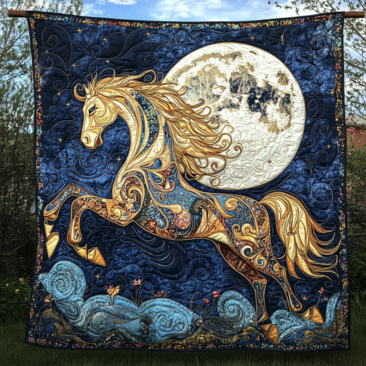 Galloping Grace Quilted Blanket - Throw (55" x 60")