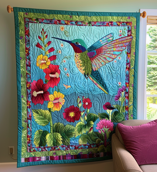 Garden Serenade Quilted Blanket - Throw (55" x 60")