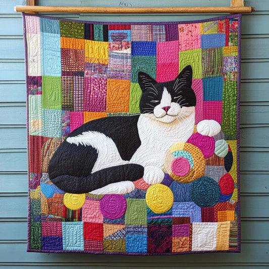 Garden Cats Quilted Blanket - Throw (55" x 60")