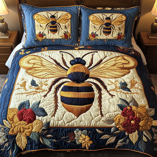 Garden Empress 3-Piece Quilted Bedding Set - Single (59" x 70")