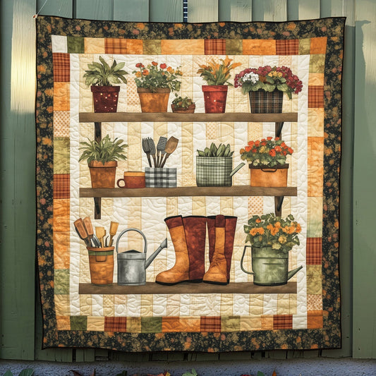 Garden Shelf Quilted Blanket - Throw (55" x 60")