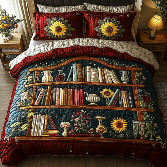 Garden of Knowledge 3-Piece Quilted Bedding Set - Single (59" x 70")