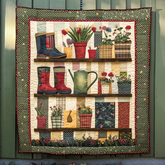 Gardener Retreat Quilted Blanket - Throw (55" x 60")