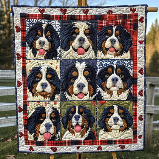 Gentle Bernese Quilted Blanket - Throw (55" x 60")
