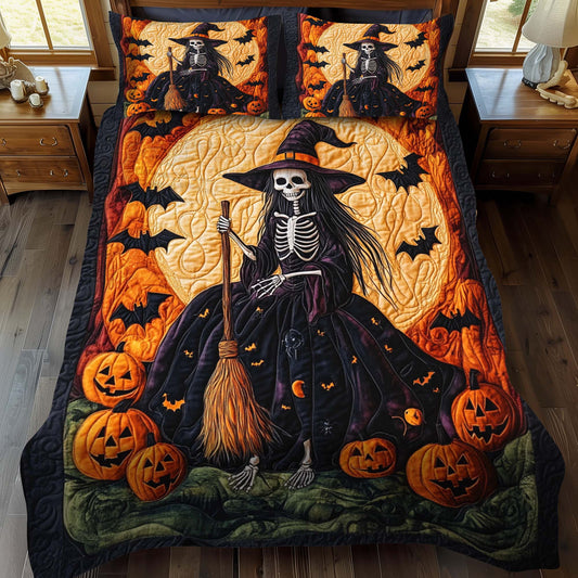 Ghostly Gathering 3-Piece Quilted Bedding Set - Single (59" x 70")