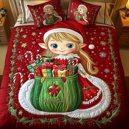 Gift Of Joy 3-Piece Quilted Bedding Set - Single (59" x 70")