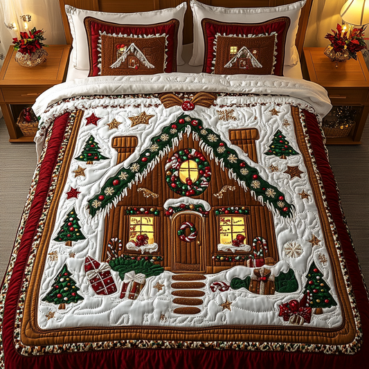 Ginger Snap 3-Piece Quilted Bedding Set - Single (59" x 70")