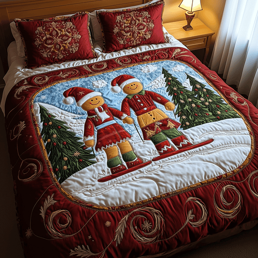 Gingerbread Dreams 3-Piece Quilted Bedding Set - Single (59" x 70")