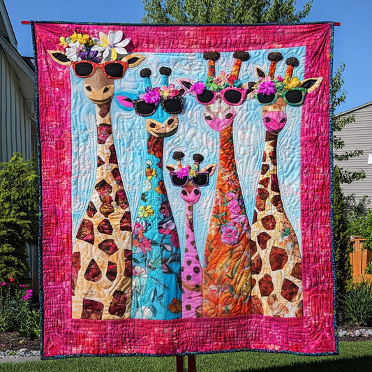 Giraffe Heights Quilted Blanket - Throw (55" x 60")