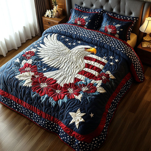 Glory Eagle 3-Piece Quilted Bedding Set - Single (59" x 70")