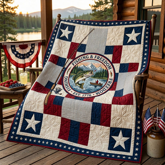 Glory Fishing Quilted Blanket - Baby (30" x 40") - Pack 1