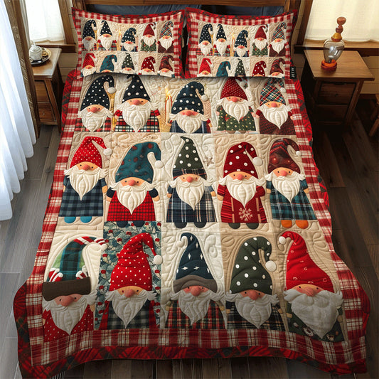 Gnome Huddle 3-Piece Quilted Bedding Set - Single (59" x 70")