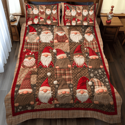 Gnome Cottage 3-Piece Quilted Bedding Set - Single (59" x 70")