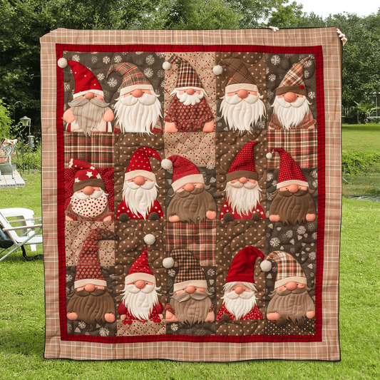 Gnome Cottage Quilted Blanket - Throw (55" x 60")