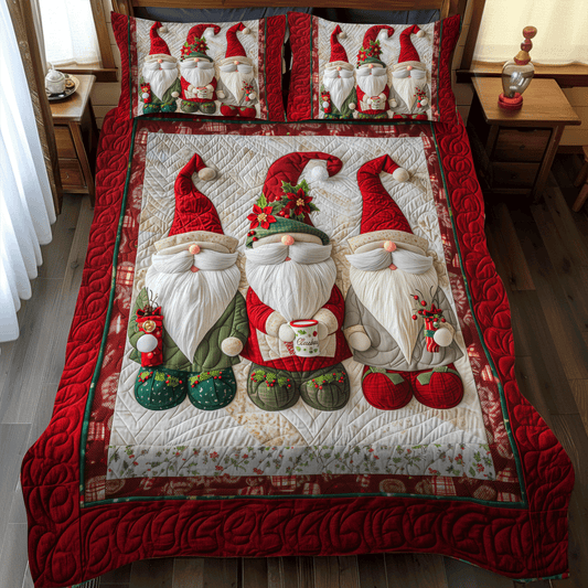 Gnome Home 3-Piece Quilted Bedding Set - Single (59" x 70")