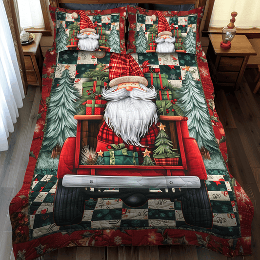 Gnome Magic 3-Piece Quilted Bedding Set - Single (59" x 70")