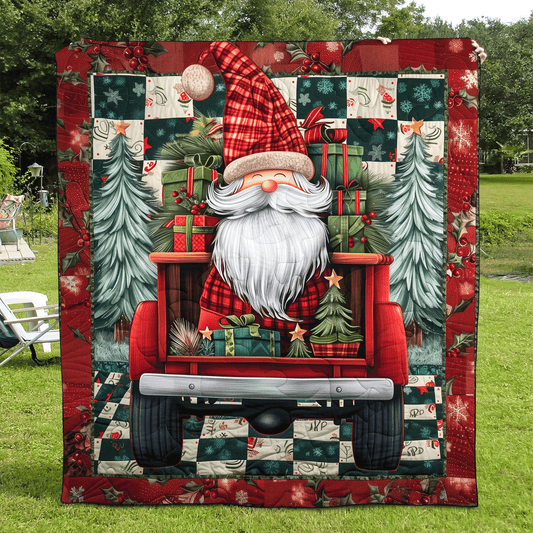 Gnome Magic Quilted Blanket - Throw (55" x 60")