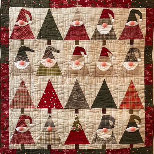 Gnome Tree Quilted Blanket - Throw (55" x 60")