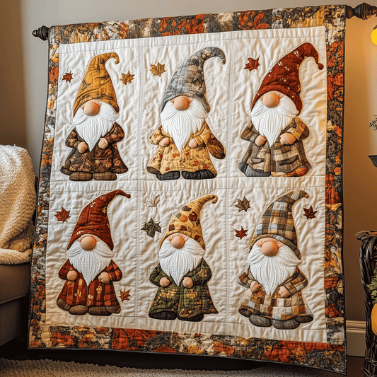 Gnome Grove Quilted Blanket - Throw (55" x 60")