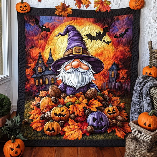 Gnome Magic Quilted Blanket - Throw (55" x 60")