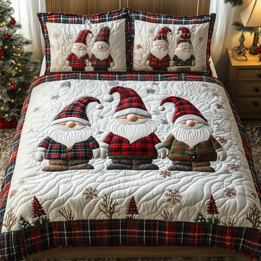 Gnome Sweet Gnome Quilted Bedding Set - Single (59" x 70")