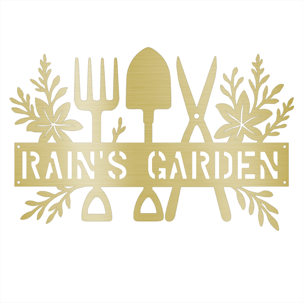 Custom Gardener Name Steel Wall Decor