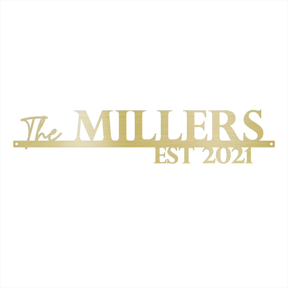 Personalized Family Name Steel Wall Decor1