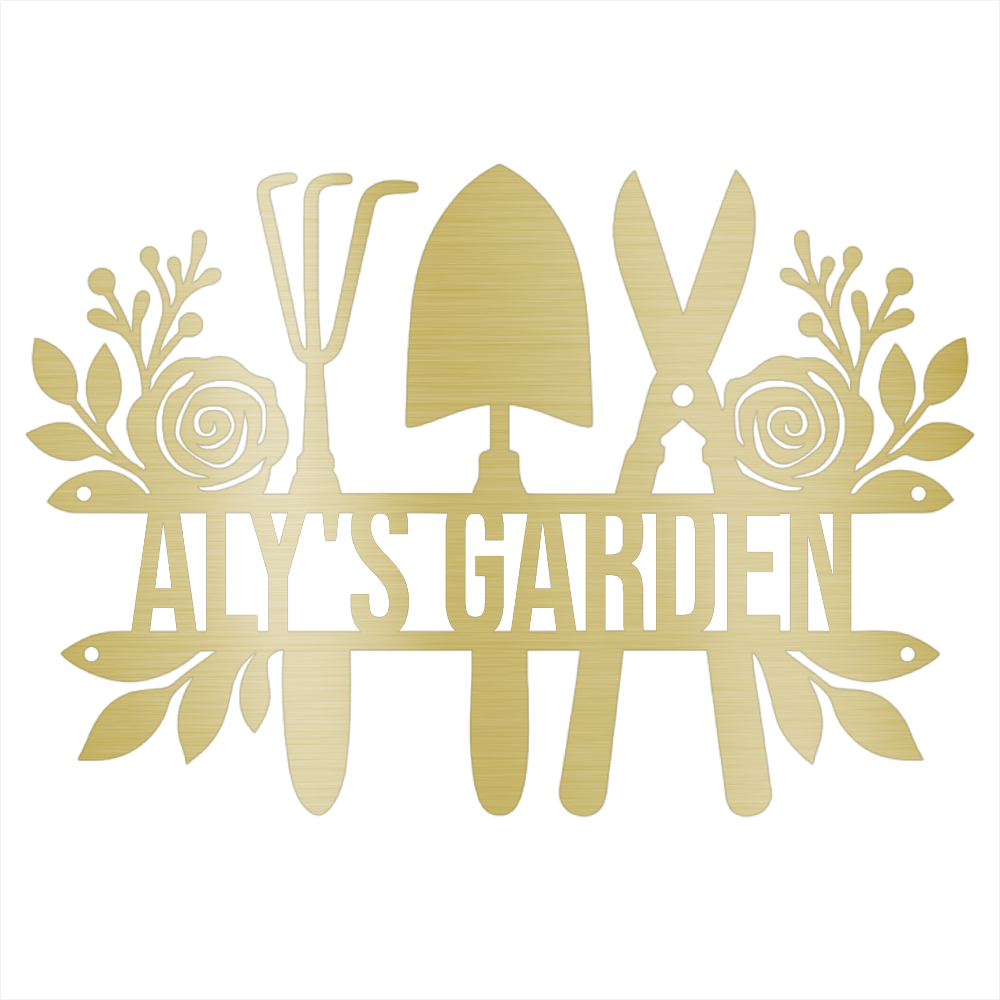 Custom Gardener Name Steel Design 2