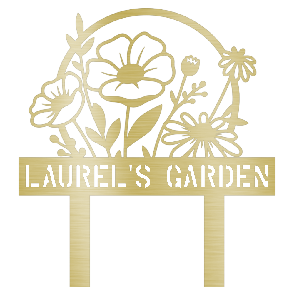 Custom Garden Name  Steel Wall Decor