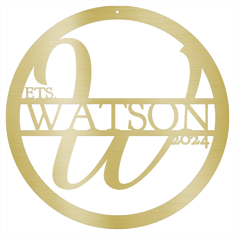 Personalized Family Name Steel Wall Decor