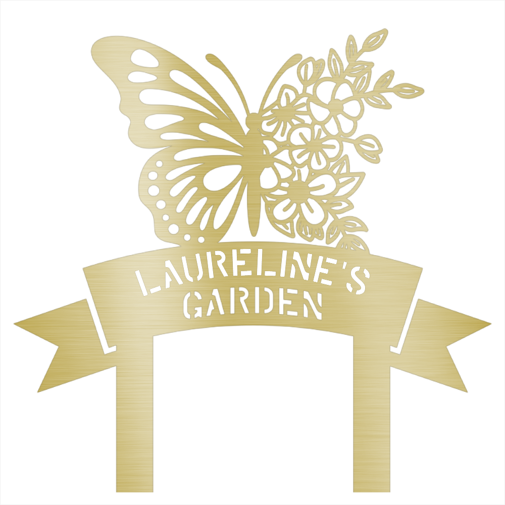 Custom Garden Name  Steel Wall Decor 3
